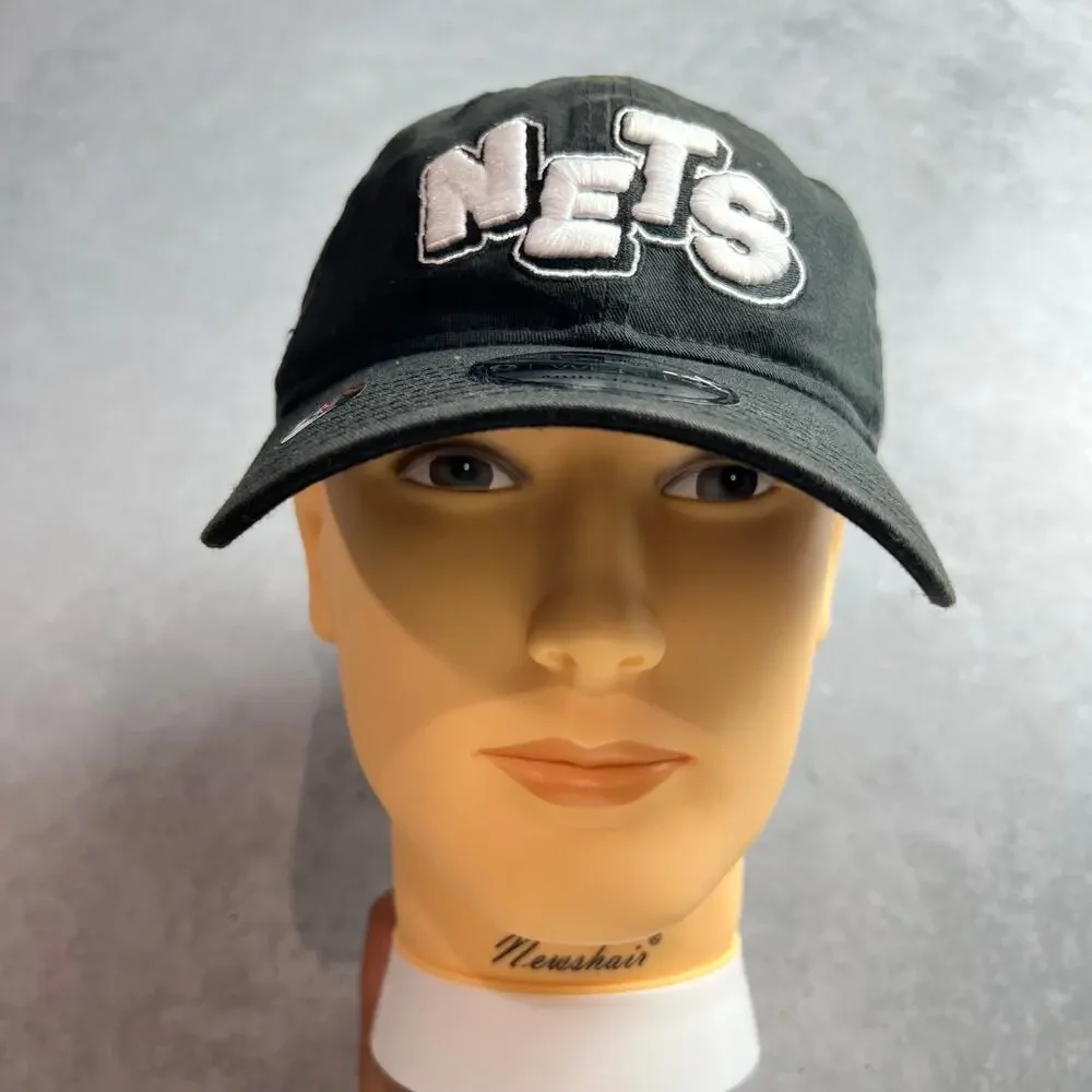 Brooklyn NETS New Era 9Twenty Black Adjustable Strapback Cap Hat City Edition